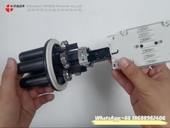 24 कोर मिनी एफटीटीएच डोम फाइबर ऑप्टिक स्प्लिस क्लोजर 1 ओवल 3 राउंड पोर्ट हीटश्रिंक सील