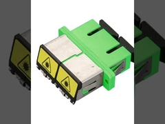 धातु शटर फाइबर ऑप्टिक एडाप्टर एससी/एपीसी से एससी/एपीसी सिंप्लेक्स डुप्लेक्स ओएस2 सिंगल मोड फ्लैंज के साथ