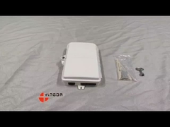 4 पोर्ट यूवी मौसम प्रतिरोधी FTTH फाइबर समाप्ति बॉक्स 4 फाइबर एससी दीवार माउंट बॉक्स