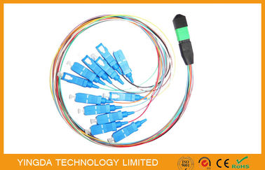 MPO / MTP - LC Fan Out Fiber Optic Cable 0.9mm SM Simplex Fiber Cable