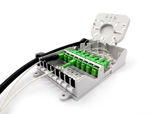 खरीदें 8 पोर्ट एससी फाइबर ऑप्टिक वितरण बॉक्स FTTH GPON CATV में डिजाइन के माध्यम से जाते हैं ऑनलाइन निर्माण