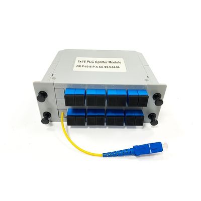 खरीदें Fiber optic PLC splitter modular 1:16 1 to 16 SC/UPC  Cassette Card  with 2.0mm 1m Yellow Pigtail ऑनलाइन निर्माण