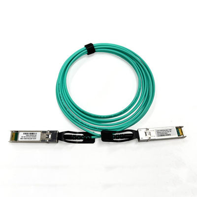 25G SFP28 एक्टिव ऑप्टिकल केबल 50/125 OM3 MM 3.0mm AOC केबल एक्वा कलर 10 Mts