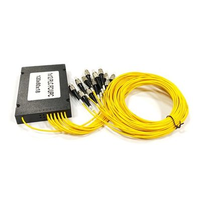 उच्च गुणवत्ता वाला FTTH 1x12 FC कनेक्टर फाइबर ऑप्टिकल बॉक्स वितरक ABS बॉक्स PLC स्प्लिटर रैक पैच पैनल के लिए