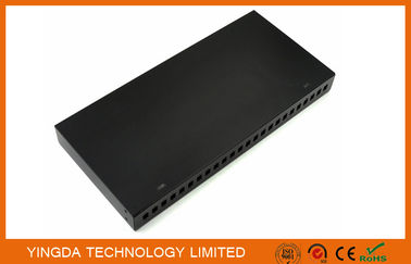 19” 24 Port Rack Patch Panel , 24 Cores SC Simplex Adapter Panel Rack Mounting Black